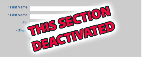 deactivated section